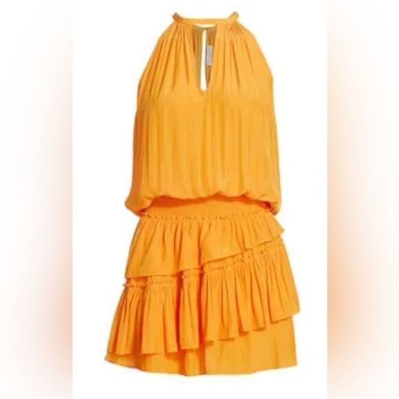 Ramy Brook Alexandra Ruffled Blouson Mini Dress NWT Size XXS - Picture 1 of 15